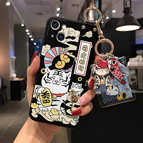 XFZJCHAP Lucky Cat Armband Bracket Shell für iPhone 11 12 13 Pro Max XS Max XR ornAMT Weiche Rückseite für iPhone x 8 7 6 6s Plus, 6, für iPhone 6s von XFZJCHAP