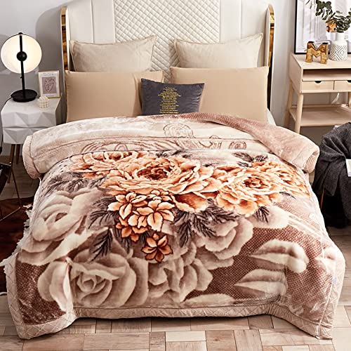 XFZJCHAP Luxuriöse Gewichtsdecke mit nerzähnlicher Wärme: Premium-Übergröße-Plüsch-Fleece-Bettdecke, wendbares Design, ideal für Queen-Size-Betten – Größe: 200 x 230 cm, Gewicht: 4 kg von XFZJCHAP