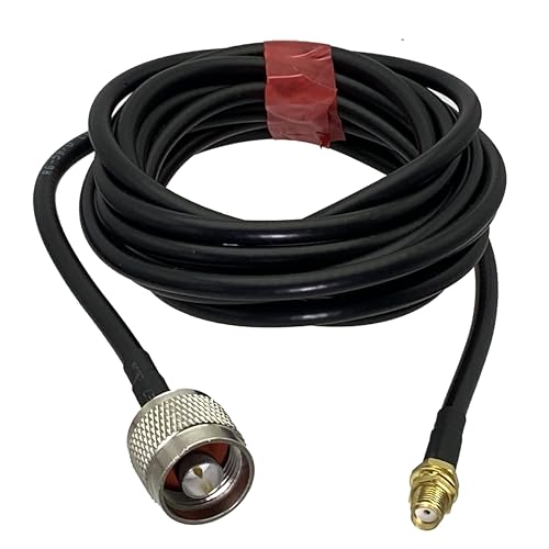 XFZJCHAP RG58-Kabel, N-Stecker auf SMA-Buchse, Schottverbinder, RF-Koaxial-Jumper-Pigtail, gerade, 6 Zoll ~ 20 m, Drahtklemmen, 8 Zoll (20 cm) von XFZJCHAP