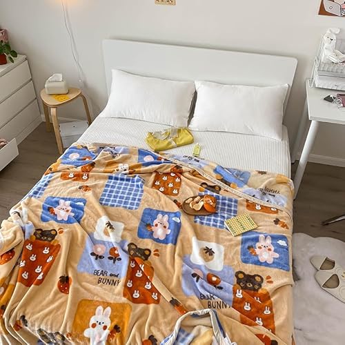 XFZJCHAP Sherpa-Fleece-Überwurfdecke für Couchbett, weiche, gemütliche Bedruckte Flanelldecke, warme, leichte, Flauschige Plüschdecke, Geschenke von XFZJCHAP