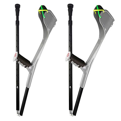 XFZJCHAP Ultra Crutches Aluminium-Unterarm-Unterarm für Erwachsene, leichte Armmanschetten-Krücke, verstellbar, robust, für Standard-Ergonomie, bequem am Handgelenk von XFZJCHAP