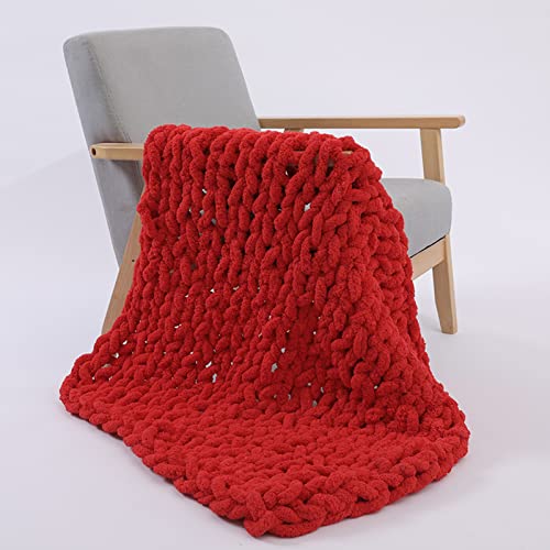 XFZJCHAP Weiche, grob gestrickte Decke, handgefertigte gestrickte Überwurfdecken für Schlafzimmer, Sofa, Heimdekoration von XFZJCHAP