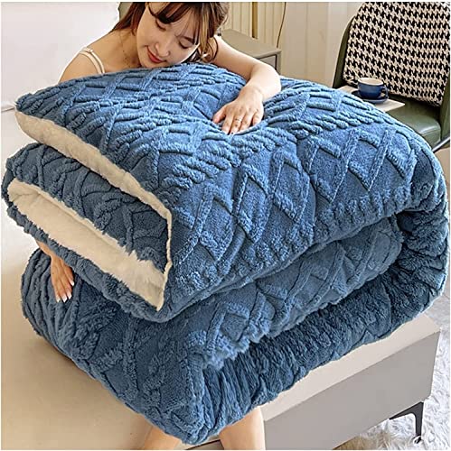 XFZJCHAP Winterdecke, verdickte warme Lamm-Kaschmirdecke, Winter-Lammwolldecke, schwere Decken für Winter-Doppelbett, Bettwäsche-Fleecedecke für Zuhause, Schlafzimmer, Gelb, 180 x 220 cm von XFZJCHAP