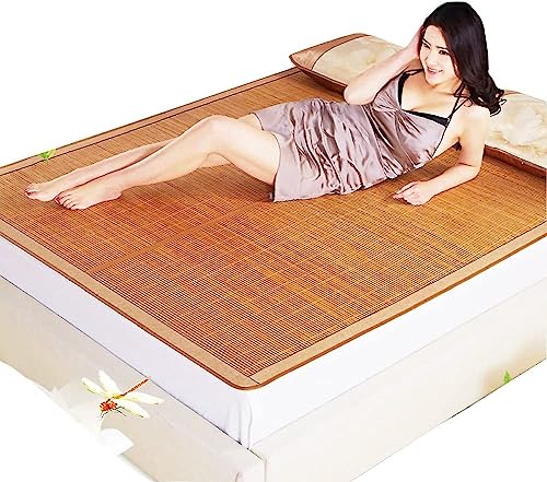 Faltbare, atmungsaktive, kühle Bettmatte aus Bambus für einen angenehmen Schlaf | Strapazierfähiges Sommergeschenk für den Schlafsaal | Verbessert den Schlaf und absorbiert Schweiß von XGFXGF