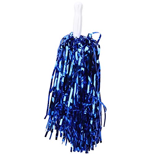 XHIKOWAT 6 Stück Cheerleader-Poms in Leuchtenden Metallic-Farben, Hauptsächlich für Jugendjubel, Sport, Wettbewerb, Fußball, Basketballspiel (Blau) von XHIKOWAT