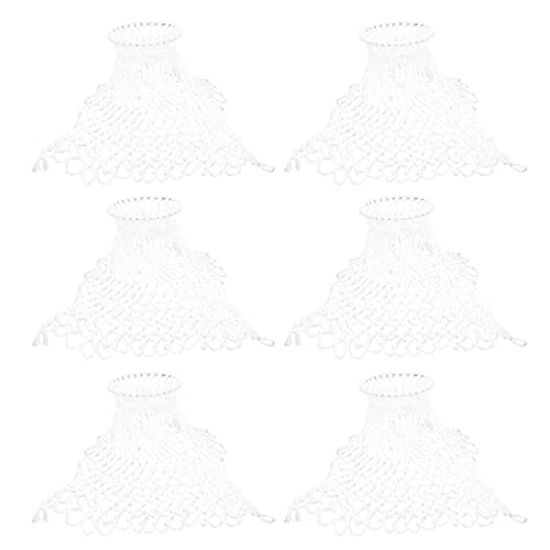 XHIKOWAT Billardtaschen, Weißes Nylon, Langlebige Billardtischnetze, 6 Stück, 7,2 cm Durchmesser, für Billardtisch von XHIKOWAT