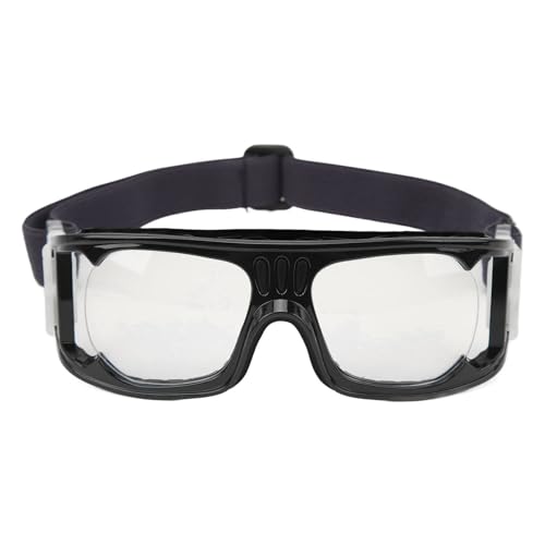 XHIKOWAT Outdoor-Sportbrille, Unisex-Beschlagschutzbrille für Basketball und Fußball, Anti-Schock-Schutzbrille (Schwarz) von XHIKOWAT