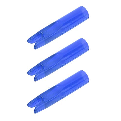 XHIKOWAT Tragbares Kunststoff-Bogen-Raketen-Nocken-Zubehör, Langlebiges Kunststoff-Bogenschießen-Üben für 6-mm-Schaft Rot Grün Blau 50St (Blau) von XHIKOWAT