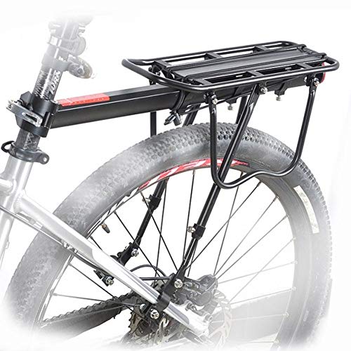 XHTLLO Fahrradträger, Verstellbarer Fahrrad-Rücksitzträger Mit Schnellverschluss, Mountainbike-Gepäckträger Mit Reflektor, Maximale Tragfähigkeit von 50 Kg von XHTLLO
