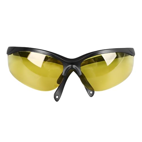 XHTLLO Verstellbare Nasenpads, Anti-Beschlag-Brille, Z87.1 Sicherheitsbrille Zum Schutz Der Augen, Schwarzer Rahmen, Orangefarbene Linse von XHTLLO