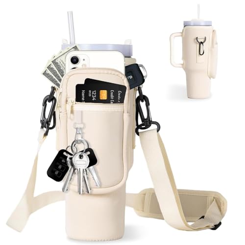 XHYASD Stanley Cup Zubehör Tasche 40oz,Tasche für Stanley Cup,Stanley Becher Zubehör,Stanley Cup Tasche mit Handytasche,Schlüsselanhänger,für Reisen Zum Wandern Laufen Radfahren Camping,Beige XHYASD Stanley Cup Zubehör Tasche 40oz,Tasche für Stanley Cup,Stanley Becher Zubehör,Stanley Cup Tasche mit Handytasche,Schlüsselanhänger,für Reisen Zum Wandern Laufen Radfahren Camping,Beige von XHYASD