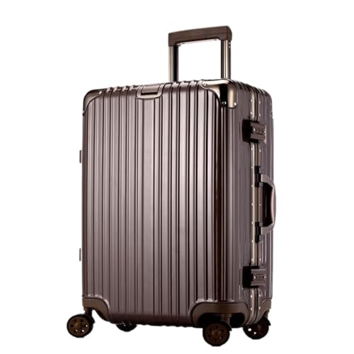 XIANGUOLL Reisekoffer Trolley-Koffer, Universal-Rollenkoffer, Herren- und Damenkoffer, Passwortbox-Koffer, Koffer Trolley (Color : Gold, Size : 26in) von XIANGUOLL