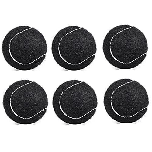XIAOJUN Packung mit 6 Tennisbällen, elastisch, verschleißfest, 66 mm, praktischer Tennisball für Anfänger, Schwarz XIAOJUN Packung mit 6 Tennisbällen, elastisch, verschleißfest, 66 mm, praktischer Tennisball für Anfänger, Schwarz von XIAOJUN