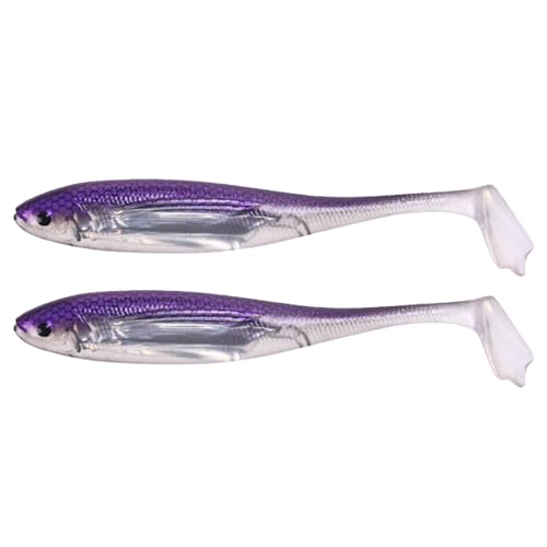 XIAOXIAOYU Paddle Tail Swimbaits,Weiche Angelköder | 2 Stück Barschköder - Weicher Barsch-Angelköder, Barschköder, Angelköder mit Paddelschwanz für Süß- und Salzwasser von XIAOXIAOYU