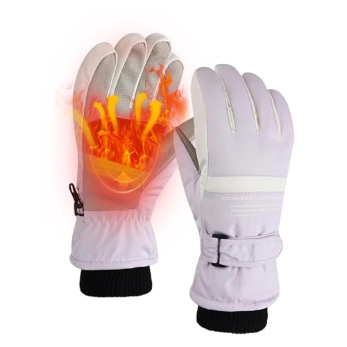 XIAOXIAOYU Winddichte Handschuhe,Skihandschuhe - ThickThermal Dicke Schneehandschuhe,Touchscreen-Skihandschuhe, Thermo-Fahrradhandschuhe für Winter, Skifahren, Snowboarden, Skifahren von XIAOXIAOYU