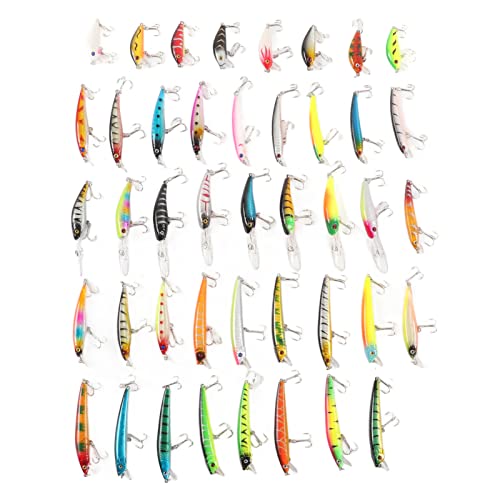 XIASABA Angelköder, Köder, 17,0 x 11,8 cm. 0×9. 0 43Pcs Angeln Locken Kit Minnow Künstliche Köder Simulation Köder Für Süßwasser Salzwasser Angeln Locken Kit Angeln Lockt von XIASABA