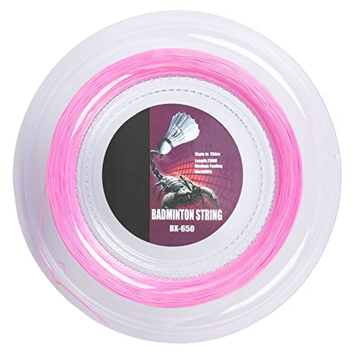 XIASABA Badmintonschlägersaite 0,72 mm 200 m Badmintonschlägersaite Nylon-Badminton-Trainingsschlägersaite Bx 650 Badmintonschnur (Rosa) von XIASABA