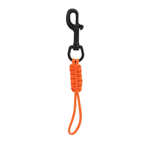 XIASABA Edelstahl-Tauch-Lanyard, professionell handgewebt, verhindert den Verlust von Tauch-Federclip-Lanyard für BCD-Ausrüstung (Orange) von XIASABA