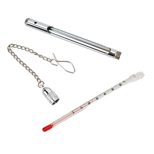 XIASABA Leichtes 13,0 × 2,0 × 2,0 Angelthermometer Bachwassertemperatur-Messwerkzeuge Fliegenfischen-Thermometer Praktisch von XIASABA