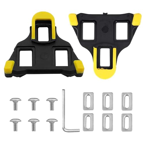 Fahrrad SPD Cleats 2 STK Rennrad Pedalplatten Indoor Cycling Pedals Cleat Set - Kompatibel Shimano SPD-SL Pedalsystemen für Rennradschuhe Herren Fahrradschuhe Damen - SM-SH11-6° von XIATIAN