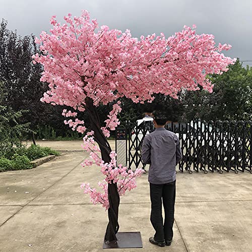 Künstliche Kirschblütenbäume, mehrere Größen, Blütenbaum – hellrosa Wunschbaum, Stiele aus echtem Holz und lebensechte Blätter, Nachbildung einer künstlichen Pflanze, Rosa – 2 x 1,5 m Feito na China von XIBANY
