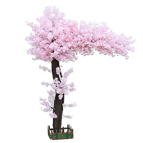 Künstliche Kirschblütenbäume – Blütenbaum – Hellrosa – Stiele aus echtem Holz und lebensechte Blätter, Nachbildung einer künstlichen Pflanze in Rosa – erweiterte Form 2,5 x 2,2 m/8,2 x 7,2 Fuß Feito von XIBANY