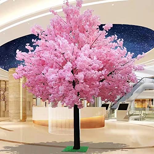 Künstlicher Kirschblütenbaum, Sakura-Baum, weinender Kirschbaum, künstliche Kirschblüten-Kunstpflanzen, künstliche Bäume mit echten Holzstämmen und lebensechten Blättern, Nachbildung, 1,8 x 1,2 m/5,9 von XIBANY