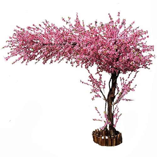 Wishing Tree Künstliche Kirschblütenbäume, künstliche Sakura, Stiele aus echtem Holz und lebensechte Blätter, Nachbildung einer künstlichen Pflanze für Sakura-Blumen im Innen- und Außenbereich, von XIBANY