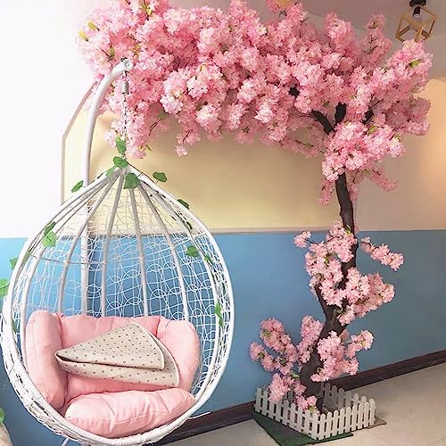 XIBANY Japanische künstliche Kirschblütenbäume, künstliche Bäume, große Pflanze, handgefertigter Baum mit Sockel, für drinnen und draußen, für Zuhause, Büro, Party, Hochzeit, 1,5 x 1 m Feito NA China von XIBANY