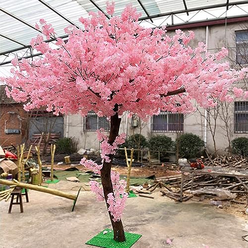 XIBANY Künstliche Kirschblütenbäume, rosa Kirschblütenbaum, Seidenkirschblüte, künstliche -Blume, für drinnen und draußen, für Gärten, Zuhause, Büro, Party, 2 x 1,5 m/6,6 x 4,9 Fuß Feito NA China von XIBANY