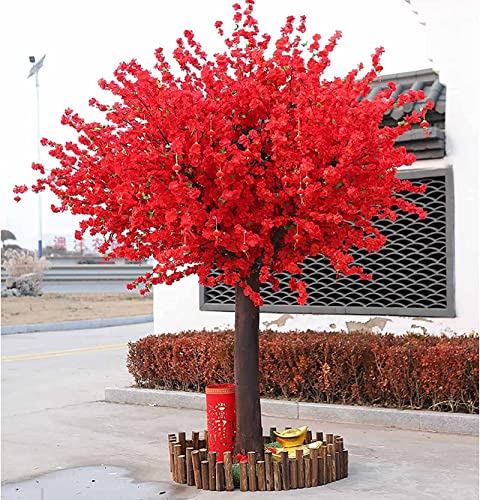 XIBANY Künstlicher Kirschblütenbaum für Hochzeiten, Blumendekoration, künstliche Kirschblütenbäume, rosa, künstliche -Blume, für drinnen und draußen, Rot, 1,8 m Feito NA China von XIBANY