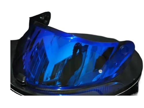 XIEweiZHI Helmvisiere Motorrad Helm Visier Objektiv Fall Anti-UV Staubdicht Helm Objektiv Helm Zubehör(Blue) von XIEweiZHI