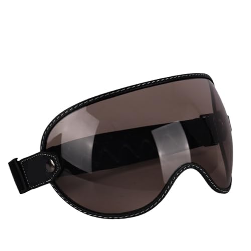 XIEweiZHI Helmvisiere Motorradhelm, Blasenschild, Visier, Linse, Sonnenbrille, Schutzbrille, Zubehör, passend for Retro-Halbhelm mit offenem Gesicht(Brown) von XIEweiZHI