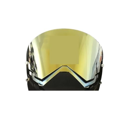 XIEweiZHI Helmvisiere Motorradhelm-Visier, Ersatz-Original-Gesichtsschutz for Helmlinse(Gold) von XIEweiZHI