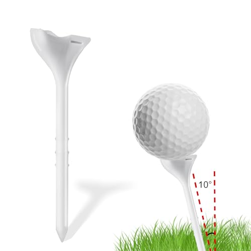 XIHIRCD 10-Grad Golf-Tees für Driver, Premium-Golf-Simulator-Tees aus Kunststoff Professionelles Golf-Trainingszubehör Golf-Übungsgerät für Männer und Frauen (Weiß) von XIHIRCD