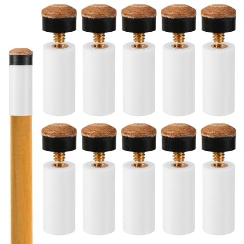 XIHIRCD 10stk Billard Queue Spitzen, 13mm Pool Queue Spitzen mit Weißen Billard-Queue-Ferrulen zum Einschrauben in Billardtisch-Zubehör für Billard-Queues XIHIRCD 10stk Billard Queue Spitzen, 13mm Pool Queue Spitzen mit Weißen Billard-Queue-Ferrulen zum Einschrauben in Billardtisch-Zubehör für Billard-Queues von XIHIRCD
