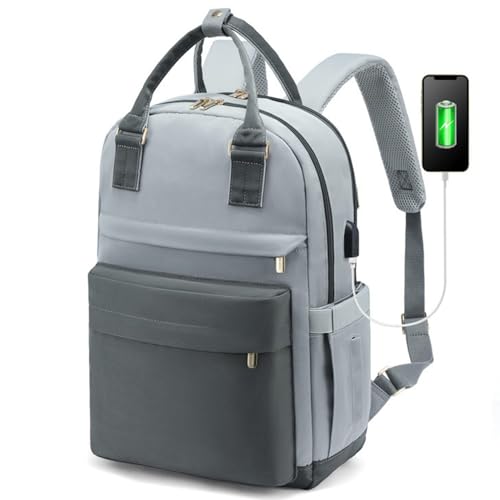 XIKDJ Laptop-Rucksack, Geldbörsen Für Frauen, Reiserucksack, Handgepäck-Rucksack Mit Laptopfach, Lässiger Tagesrucksack, College-Rucksack, Diebstahlschutz, Arbeits-/Lehrerrucksack,G von XIKDJ