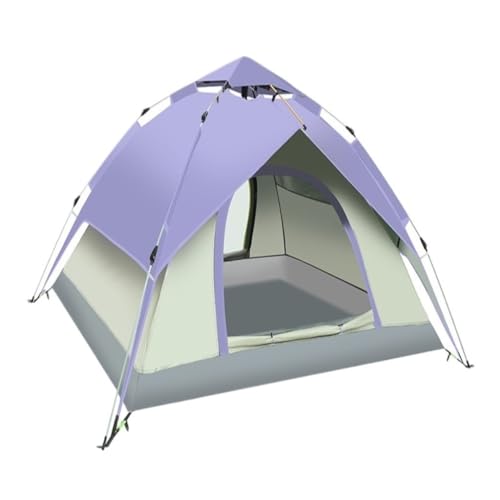 Zelt Im Freien Vollautomatisches Zelt Im Freien, Verdicktes, Regensicheres Doppelschichtzelt, Camping, Sonnen- Und Sturmfestes Zelt Zelt(Purple,A) von XIMINGHE