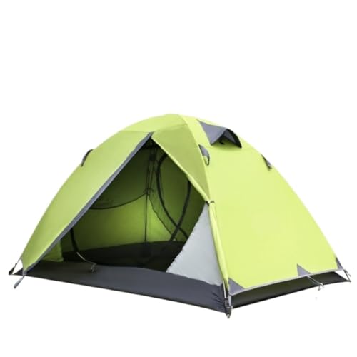 Zelt Im Freien Zelt Haushalt Doppel Camping Zelt Picknick Schutz Starker Regen Sturm Professionelles Camping Bergsteigen Zelt Zelt(Orange) von XIMINGHE