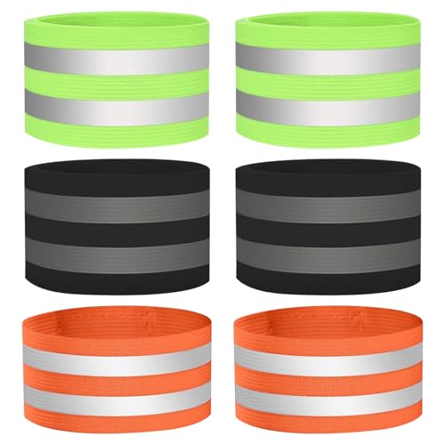 XIMKONTER 6 Stück Reflektorbänder Set, Streifen Hosenklammer Fahrrad Elastisch Reflektorband Hosenschutz Fahrrad mit Starken Reflektorstreifen für Radfahren Joggen XIMKONTER 6 Stück Reflektorbänder Set, Streifen Hosenklammer Fahrrad Elastisch Reflektorband Hosenschutz Fahrrad mit Starken Reflektorstreifen für Radfahren Joggen von XIMKONTER