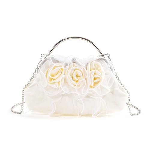 Blumen Abend Tasche Für Frauen Mädchen Hochzeit Braut Handtasche Und Geldbörse Kettenriemen Umhängetasche Abendtasche von XINGLIDA