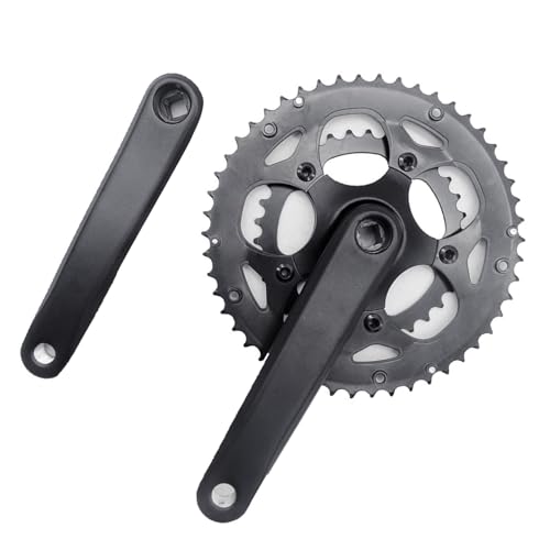 XINGLIDA Fahrräder Kurbelgarnituren 170mm Hohlräume Integrierte Double Speed ​​Runde Kettenblatt Mountainbikes Kurbelgarnitur Mit Tretlager von XINGLIDA