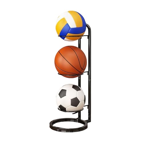 XINGLIDA Rollendes Lagerregal Präsentationsständer Vertikaler Metallständer Basketball Fußball Volleyball von XINGLIDA