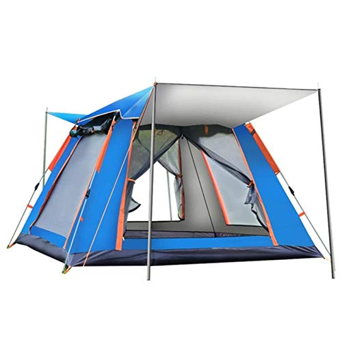 Camping Zelt 6-7 Person Open Zelte Outdoor Camping Wandern Automatische Saisonzelte(Blue,215x215x142cm) von XINQIK