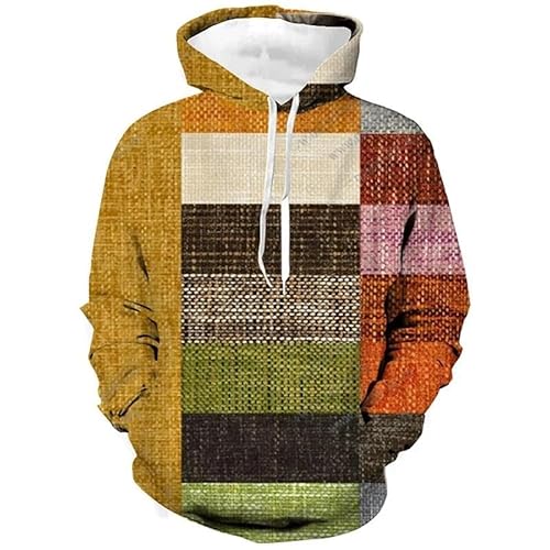 XINRUYI 3D Printed Fabric Patchwork Hoodie Boys Girls Casual Colourful Long Sleeve Street Sweatshirt von XINRUYI