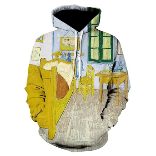 XINRUYI Harajuku Creative Oil Painting Stars 3D Printed Hoodie Männer und Frauen beliebte Sweatshirt Tops von XINRUYI