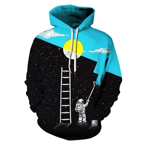 XINRUYI Männer Frauen 3D Kreative Bunte Muster Hoodie Herbst und Winter Lose Streetwear Super David Kleidung Dekoration von XINRUYI