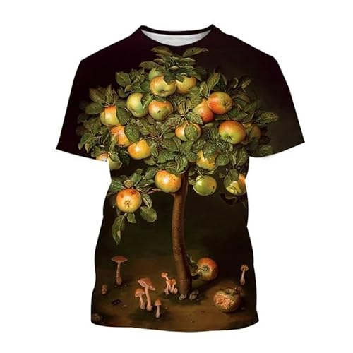 XINRUYI Obst Apfel 3D-Druck T-Shirt Männer Frauen lässig lose atmungsaktive kurzärmelige Tops von XINRUYI