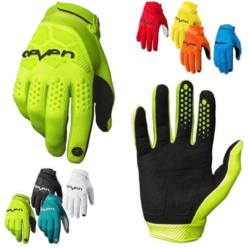 XINZUAN Motorrad Handschuh, Mountainbike Handschuhe, Unisex Fahrradhandschuhe Winter, Motocrosshandschuhe, Laufhandschuhe Damen, Fahrradhandschuhe, Motorrad-Handschuhe Vollfinger (Grün) von XINZUAN