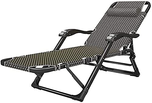XIUKANGNB Liegestuhl, zusammenklappbarer Zero-Gravity-Stuhl, Liegestuhl, Faltbarer Lounge-Sessel mit Getränke- und Telefonhalter |Garten-Außenterrasse-Sonnenliegen |Liegestühle |Liegestühle Safehappy von XIUKANGNB